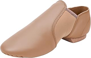 Jazz Shoes for Girls Boys Leather Unisex Slip-On Dance Shoes (Toddler/Little Kid/Big Kid)
