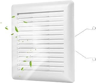 C350GN Bathroom Grille Cover with Springs, Replacement for Broan-NuTone 695, 696N, S97017068 Wall Mount Exhaust Fan or Bathroom Ventilation Fan, 8.75" x 9.125", Plastic, White