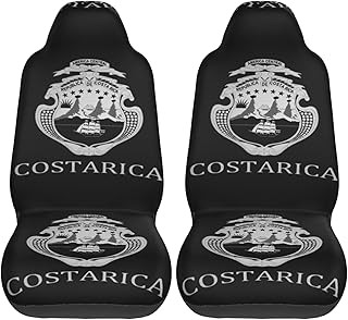 Costa Rica Ricans Flag Logo Car Seat Covers 2 Pcs, Auto Universal Front Seat Protector for Men Women Dogs Breathable Polyester，Fit for Cars, Sedans, Trucks, Suvs