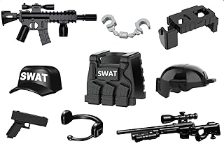 Battle Bag Police Sniper Weapons Pack Compatible with LEGO® Minifigs