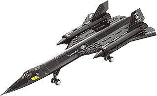 Military Series SR-71 Reconnaissance Aircraft Jet Blackbird Air Force Building Block Set (183 Pieces) -Building and Military Toys Gifts for Kid and Adult