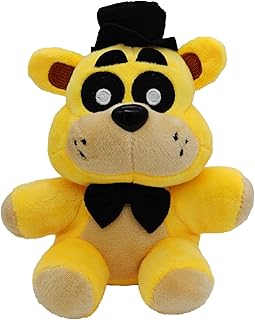 Golden Teddy Bear Plush Toy, Horror Game Characters Doll, Horror Movie All Character Stuffed Animal Doll Children's Gift Collection, (7 Inches)