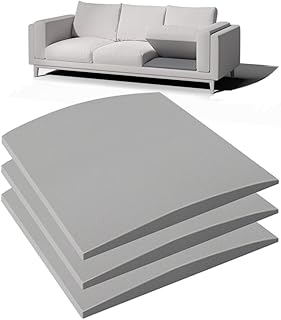 Couch Cushion Support for Sagging Seat, 20"x20"x2" 40D High Density Curved Foam Sofa Cushion Support, Under-Cushion Sag Repair,Grey Set of 3
