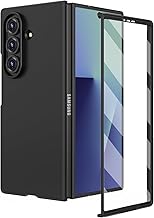 for Galaxy Z Fold 7 Slim Case, with Built-in Screen Protector Full Body Cover, [Not for Z Fold 6] Support Wireless Charging Hard PC Shockproof Protective Case for Samsung Galaxy Z Fold 7, Black