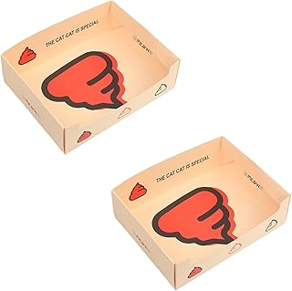 Disposable Foldable Cat Litter Box 2-Pack, Portable Paper Travel Litter Pan for Indoor, Outdoor, Car, Hotel & Emergency Use