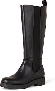 Amazon Essentials Women's Tall Gusset Boots, Chunky Heel, Square Toe