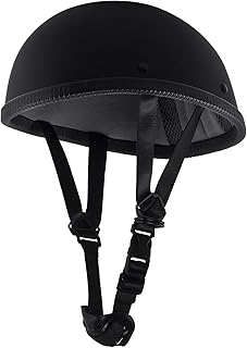Sange Motorcycle DOT Half Helmet Quick Release Strap Open Face Retro Helmet for Cruiser Scooter Chopper