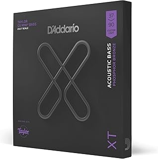 D'Addario Coated Acoustic Bass Guitar Strings - XTB3790GS - XT Bass Phosphor Bronze, Custom Light, GS Mini®, 37-90