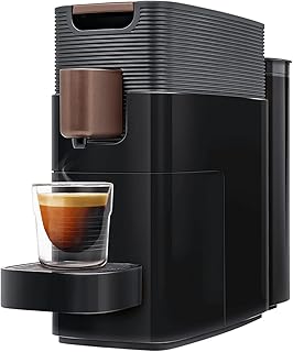 ONE Single Serve Coffee, Espresso & Milk Machine (Black/Copper) | Compatible with Starbucks Verismo* | Compact Capsule System | Duo Pressure Brewing