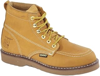 Rhino 62M26 6 inch Moc Toe Leather Work Boot - Tan9.5