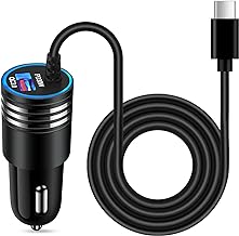 48W Super Fast Car Charger USB C Rapid Android Car Adapter with 30W Built-in Type C Fast Charging Cable for Samsung Galaxy S26 S25 S24 S23 Ultra S22 S21 S20 FE A16 A15 A14 A54 A53 A23 A13 Z Flip 7 6