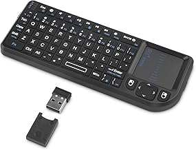 Rii Mini Keyboard with Touchpad,Bluetooth Keyboard Backlit,Handheld Wireless Keyboard for Smart TV,Android TV Box,Fire TV Stick,HTPC,Projector,PC,Smartphone,Office,Home