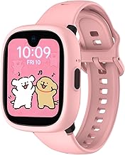 MIRO Kids Smart Watch with SIM Card Slot, GPS Tracker, Call & Video Call, Real-Time Location, Safe Zone Alert, Parental Control, School Mode, Gift for Boys Girls Age 3-15 (Pink)