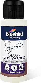 Bluebird Signature 100ML Air Dry Clay Glaze - Air Dry and Polymer Clay Varnish, Prevents Cracking and Scratches (3.4 Fl Oz)