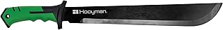 Bush Machete with Heavy Duty Construction, Ergonomic No-Slip Handle and Belt Sheath for Gardening, Land Management, Bushcraft, Hunting and Outdoor , Black/Green