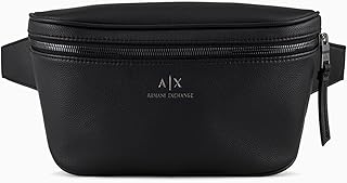 Men's Leather Waist bag, Black, One Size