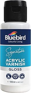 Bluebird Signature Gloss Varnish for Acrylic Painting, Non-Yellowing, Non-Toxic, Anti-Crazing, Gloss Varnish for Pro Artists, Hobby Painters & Kids (Gloss, 3.4 Fl Oz)