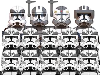 Wolfpack Clone Troopers 14pcs Heavy Troopers Army figs Set Battle Pack with Accessories Gray