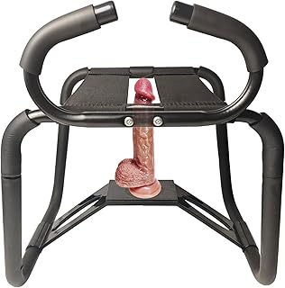 Sex Chair Set Multifunction Sex Position Enhancer Chair with Handrail and Dildo Sex Bench Bouncing Mount Sex Stool Portable Weightless BDSM Sex Novelty Toy for Adult Game (Black)