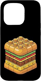 Hamburger Block Burger Brick Building Brick Builder Case for iPhone 15 Pro