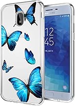 Case for Galaxy J7 Refine/J7 2018/J7 Star/J7 V 2nd Gen/J7 Aero Case, Clear Case for Girls Women, Soft TPU Shockproof Protective Transparent Phone Cover for Samsung Galaxy J7 2018 (Butterfly)