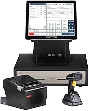 SmartPOS-129 Complete POS Bundle with Integrated Payments — Professional POS Bundle for Small Business: Cashier Touch Screen, Customer-Facing Display, Cash Drawer, Receipt Printer, Barcode Scanner