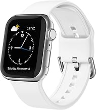 Sport Band Compatible with Apple Watch Bands 49mm 46mm 45mm 44mm 42mm 41mm 40mm 38mm, Soft Silicone Replacement Strap with Classic Clasp for iWatch Series 11 10 9 8 7 6 5 4 3 2 1 SE Ultra Women Men