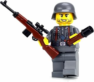 1.6 Inches Tall G43 WW2 German Soldier Custom Minifigure | Genuine Military Minifig | Printed in USA | Great Gift for Ages 8+ to Adult AFOL