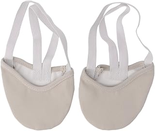 KOFUN Pair Dancing Shoes, Half Fauleather Sole Ballet Pointe Dance Shoes Rhythmic Gymnastics Slippers S Beige
