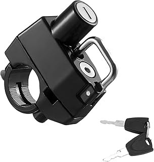 KVAEY Motorcycle Helmet Lock, Aluminum Alloy Anti Theft Helmet Security Locks, Universal Tamper-Proof Helmet Locks for Motorbike Scooter Bike, Motorcycle Accessories (1PCS)