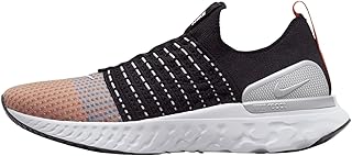 Men's React Phantom Run Flyknit 2 Sneaker, Black/White/Team Orange, 10.5