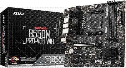 B550M PRO-VDH WiFi ProSeries Motherboard (AMD Ryzen 5000, AM4, DDR4, PCIe 4.0, SATA 6Gb/s, M.2, USB 3.2 Gen 1, Wi-Fi, Bluetooth, D-SUB/HDMI/DP, Micro-ATX)