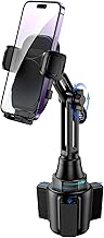 bokilino Cup Phone Mount for Car, [Upgraded Version] Universal Cup Phone Cradle Holder with Long and Adjustable Neck, Friendly Compatible with Cell Phone iPhone, Samsung, Google and All Smartphones