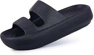 Orthopedic Slide Sandals for Women with Arch Support Pillow Soft Recovery Slip on Sandals Lightweight Summer Cloud Slippers for Plantar Fasciitis