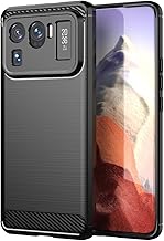 Case for Mi 11 Ultra Case, M2102K1G M2102K1C Case, Ultra Slim Phone Cover with Shock-Absorption Carbon Fiber TPU Rubber Protective Cases for Xiaomi Mi 11 Ultra Black