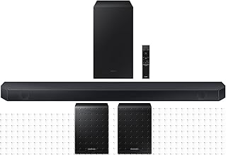 HW-Q60C 3.1ch Soundbar and Subwoofer with Dolby Atmos and Samsung SWA-9200S 2.0Ch Wireless Rear Surround Sound Speakers (2023)