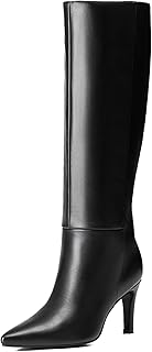 Knee High Boots Women Sexy Pointed Toe Stiletto Tall Boots Side Zipper Dress Fashion Boots Shoes