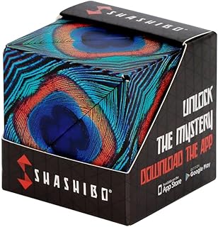 Shashibo Sensory Fidget Toy for Adults & Kids, Stress Relief Fidget Toy for Adults, Teens & Kids, Cool Fidget Toys for Desk, Classroom Must Have, Sensory Shape Shifting Cube, 100+ Possible Shapes