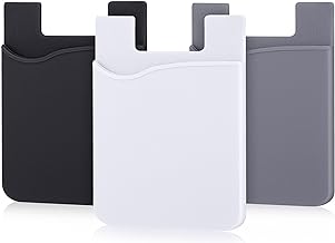 Cell Phone Wallet, Stick on Wallet (3 Pieces) (for Credit Card, Business Card & Id) | Compatible with Almost Every Phone | iPhone, Android & Most Smartphones