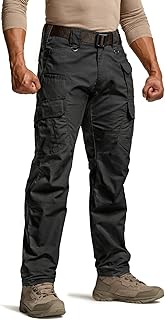 Men's Tactical Pants, Water Resistant Ripstop Cargo Pants, Lightweight EDC Work Hiking Pants, Outdoor Apparel