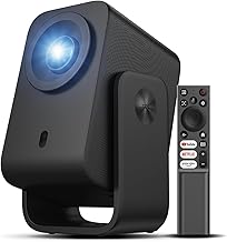 C1 Smart Projector 4K Support, Compatible with Google TV, WiFi and Bluetooth, Auto Focus/Keystone, 1080P HDR10, Dolby Audio, 285° Rotation Mini Projector for Bedroom/Home Theater/Outdoor