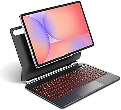 Magnetic Keyboard Case for Samsung Galaxy Tab S10 Lite/S10 FE/S9 FE 5G 10.9", S11/S9 11",Wireless Backlit Keyboard Case Floating Cantilever Stand Multi-Touch Trackpad with S Pen Slot,LED Display