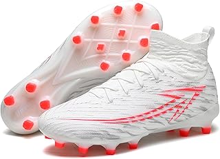Soccer Cleats for Mens Womens High Tops Lace Up Unisex Football Shoes Indoor Turf Soccer Shoes AG FG TF for Beginners to Advanced Players