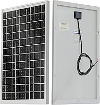 ECO-WORTHY Solar Panel 25W 18V Monocrystalline Waterproof Panel for Charging 12V Battery of RV Boat Trailer ATV Car or Powering Light, Charing 12V Battery Pack and Other Off-Grid Applications