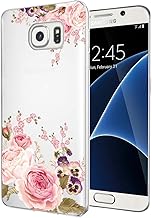 for Galaxy S7 Case, for Samsung S7 Cute Case, Clear Flexible Bumper TPU Soft Rubber Silicone Cover Phone Case for Samsung Galaxy S7 Rose Flower