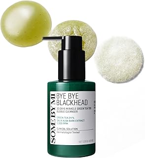 Bye Bye Blackhead 30 Days Miracle Green Tea Tox Bubble Cleanser – 4.23oz, 120g – Korean Face Wash & Bubble Face Mask – Daily Blackhead-Removing Pore Minimizer for Face – Korean Skin Care
