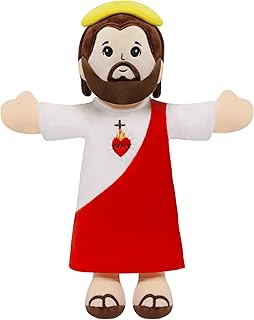Jesus Plush Christianity Stuffed Animal – Sacred Heart Savior Stuffed Doll Christian Baby Toy for Church Sunday School Religious Gift for Children Kids Adult 13 Inch