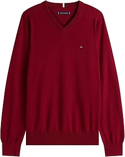 Men's Iconic Cotton V-Neck Pullover Sweater 2025 Collection
