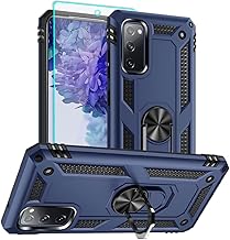 for Samsung Galaxy S20 FE Case with HD Screen Protector, [Military Grade 16ft. Drop Tested] Ring Shockproof Protective Phone Case for Samsung Galaxy S20 FE,Blue