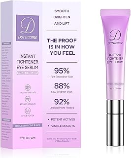 Caffeine & Retinol Under Eye Serum – Dermatologist-Tested, Fast Absorbing, Correction for Puffy Eye Bags Fine Lines Dark Circles Wrinkles While Providing Moisturizing Care